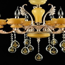 Tradycyjny klasyczny stop cynku do kryształowego mini żyrandola metalowego na 6 żarówek