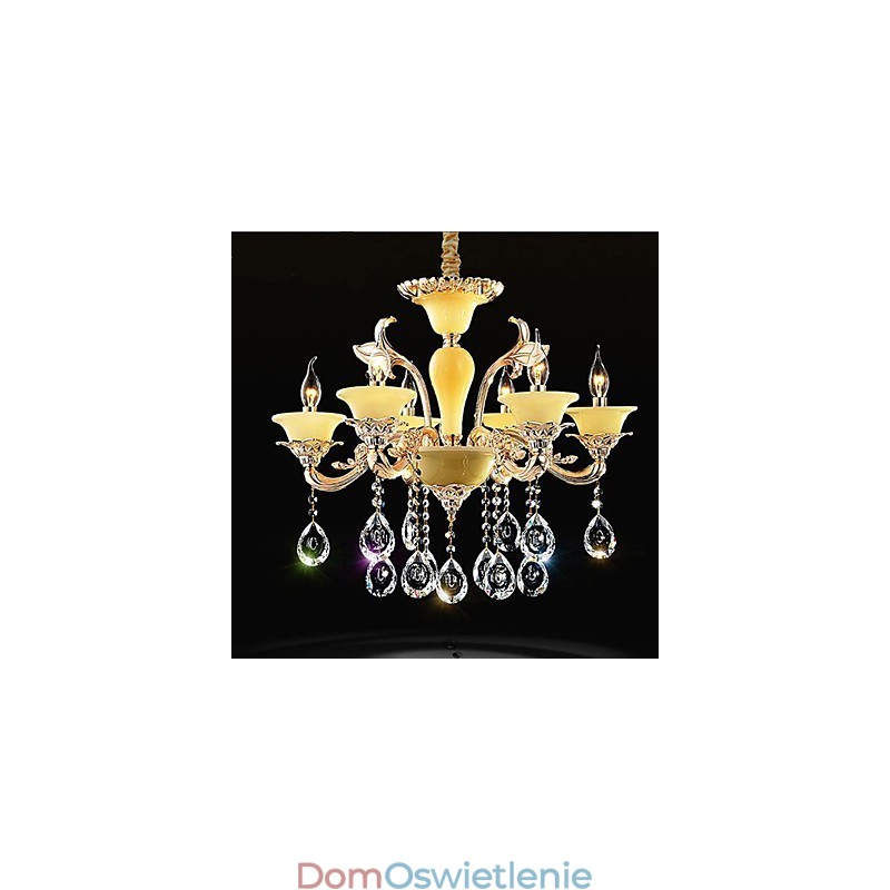 Europejska lampa wisząca kryształowa Lampa wisząca kryształowa ze stopu cynku