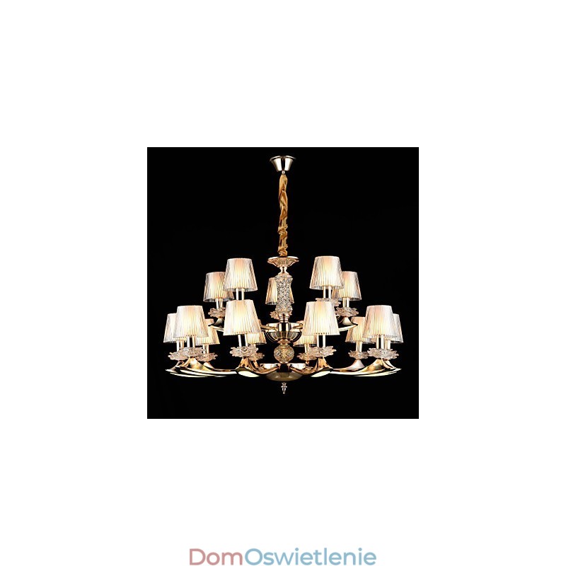 Wisząca lampa ze stopu cynku, do kryształu, styl mini, metal, wnętrza, sklepy, 15 żarówek