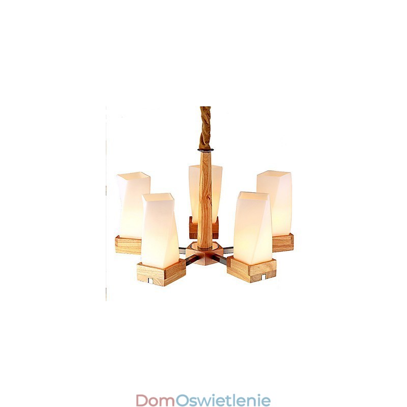 Proste oświetlenie artystyczne Solidne drewno Kreatywna lampa sufitowa Iliving