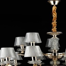 Wisząca lampa ze stopu cynku, do kryształu, styl mini, metal, wnętrza, sklepy, 15 żarówek