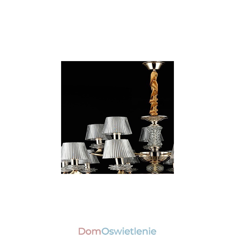 Wisząca lampa ze stopu cynku, do kryształu, styl mini, metal, wnętrza, sklepy, 15 żarówek