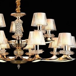Wisząca lampa ze stopu cynku, do kryształu, styl mini, metal, wnętrza, sklepy, 15 żarówek
