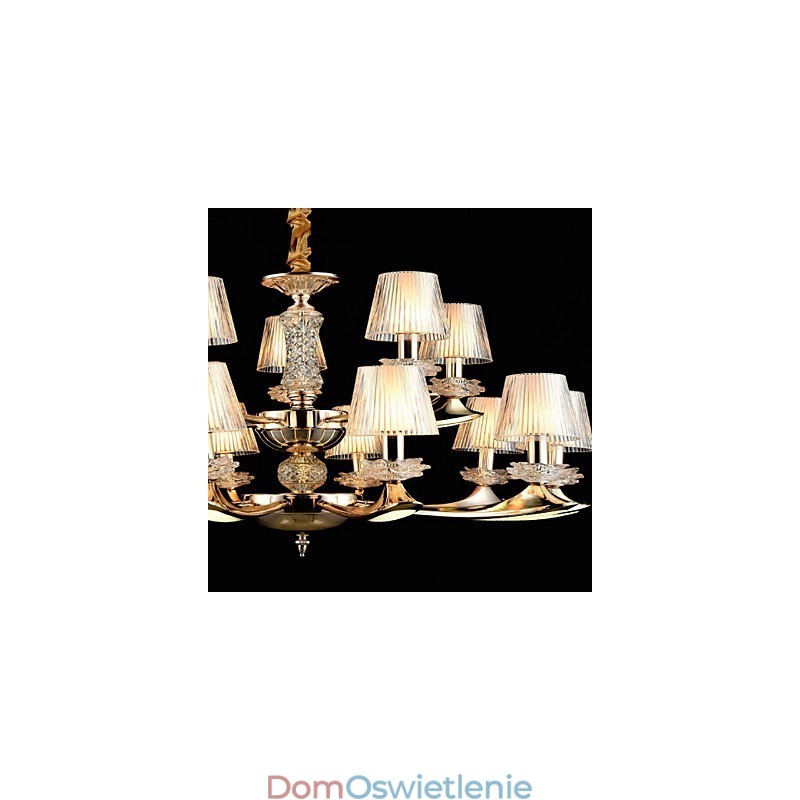 Wisząca lampa ze stopu cynku, do kryształu, styl mini, metal, wnętrza, sklepy, 15 żarówek