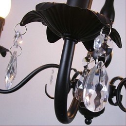 Żyrandol w stylu europejskim, lampa kryształowa, prosta lampa artystyczna z żelaza, lampa dekoracyjna