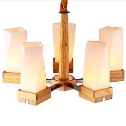 Proste oświetlenie artystyczne Solidne drewno Kreatywna lampa sufitowa Iliving