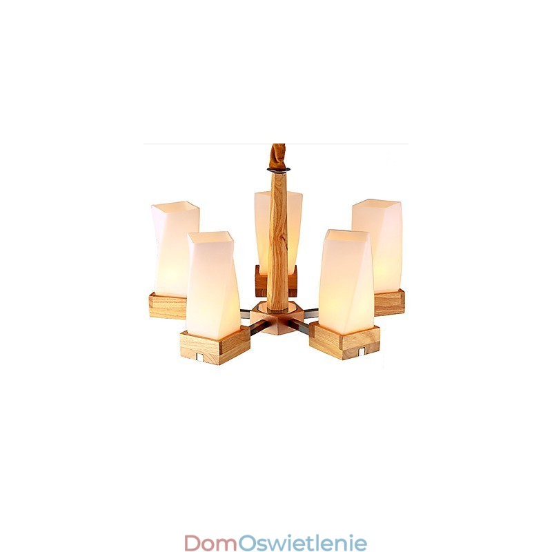 Proste oświetlenie artystyczne Solidne drewno Kreatywna lampa sufitowa Iliving
