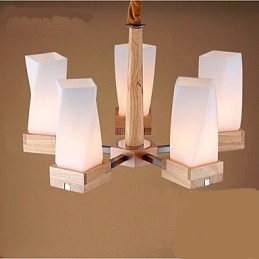 Proste oświetlenie artystyczne Solidne drewno Kreatywna lampa sufitowa Iliving
