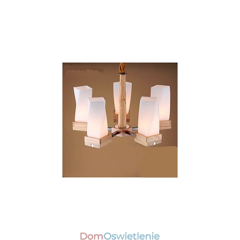 Proste oświetlenie artystyczne Solidne drewno Kreatywna lampa sufitowa Iliving