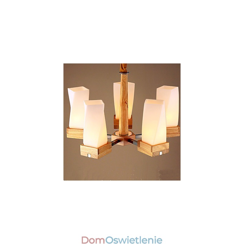 Proste oświetlenie artystyczne Solidne drewno Kreatywna lampa sufitowa Iliving