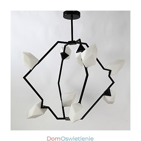 Dziewięciopunktowa lampa wisząca postmodernistyczna z metalu ze szkłem Peach, lampa wisząca Decorate Canteen Dziewięciopunktowa lampa wisząca postmodernistyczna z metalu ze szkłem Peach, lampa wisząca Decorate Canteen