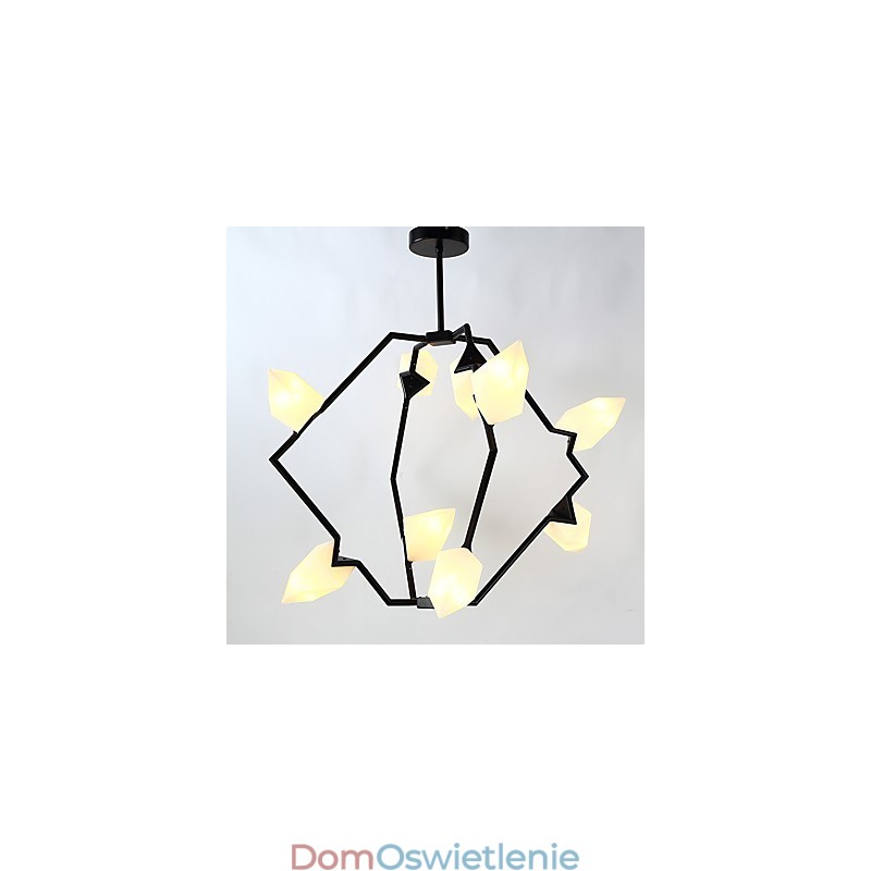 Dziewięciopunktowa lampa wisząca postmodernistyczna z metalu ze szkłem Peach, lampa wisząca Decorate Canteen