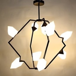 Dziewięciopunktowa lampa wisząca postmodernistyczna z metalu ze szkłem Peach, lampa wisząca Decorate Canteen