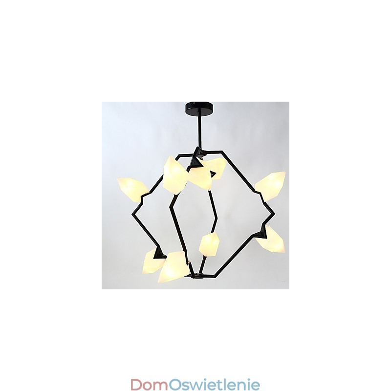 Dziewięciopunktowa lampa wisząca postmodernistyczna z metalu ze szkłem Peach, lampa wisząca Decorate Canteen