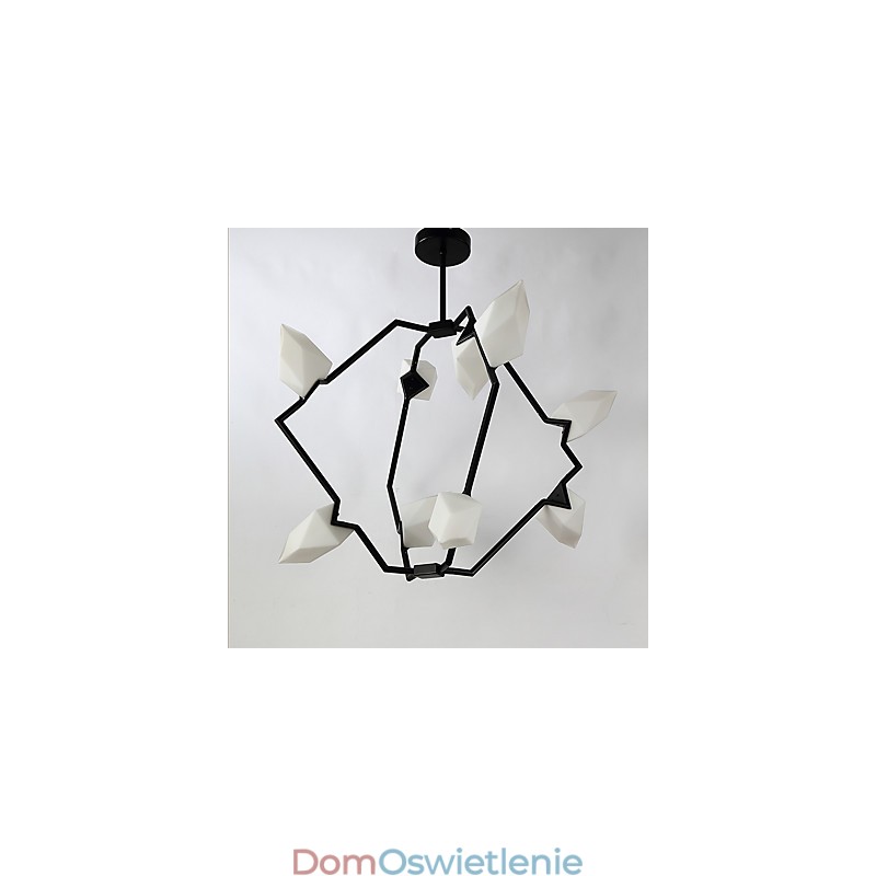 Dziewięciopunktowa lampa wisząca postmodernistyczna z metalu ze szkłem Peach, lampa wisząca Decorate Canteen