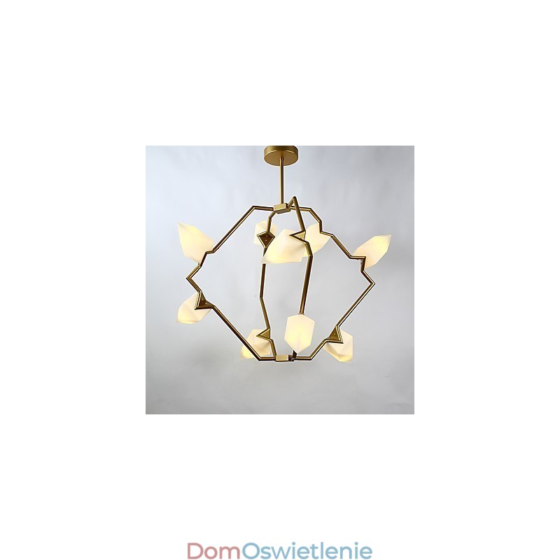 Dziewięciopunktowa lampa wisząca postmodernistyczna z metalu ze szkłem Peach, lampa wisząca Decorate Canteen
