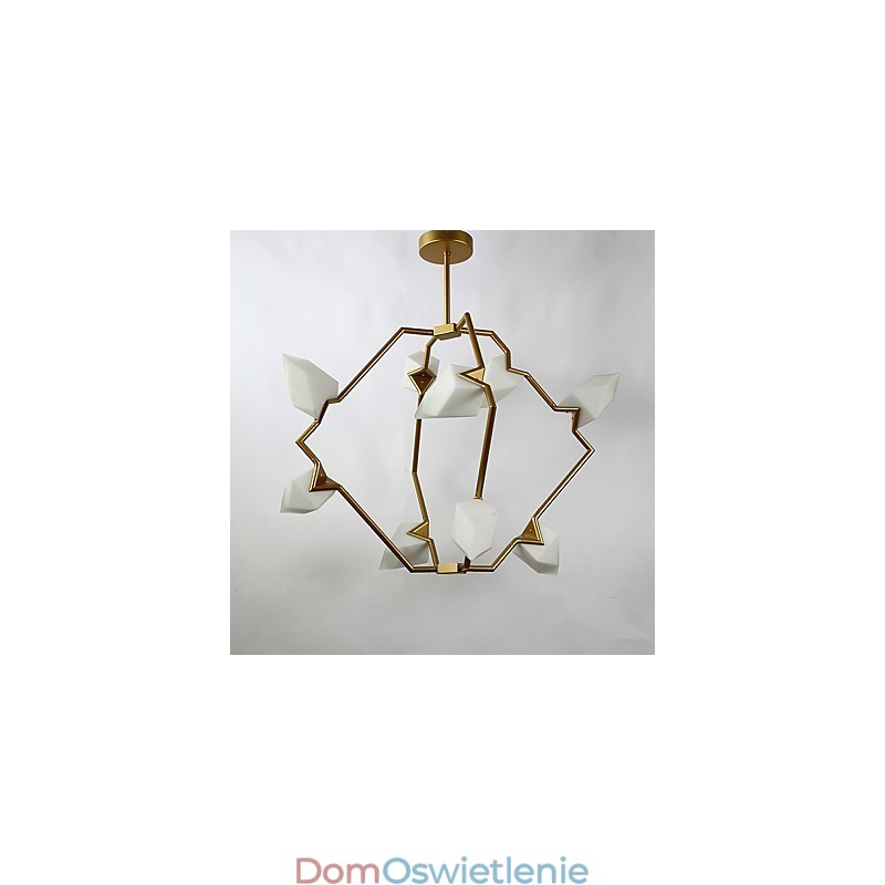 Dziewięciopunktowa lampa wisząca postmodernistyczna z metalu ze szkłem Peach, lampa wisząca Decorate Canteen