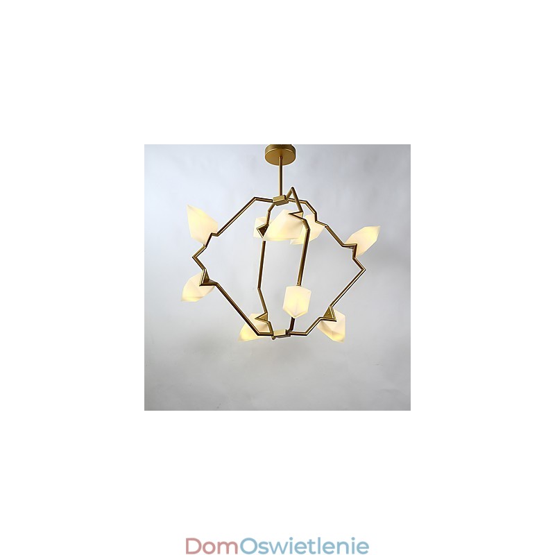 Dziewięciopunktowa lampa wisząca postmodernistyczna z metalu ze szkłem Peach, lampa wisząca Decorate Canteen