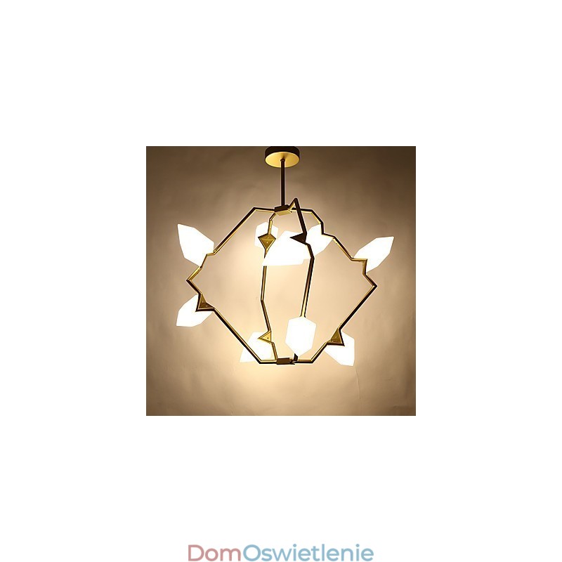 Dziewięciopunktowa lampa wisząca postmodernistyczna z metalu ze szkłem Peach, lampa wisząca Decorate Canteen