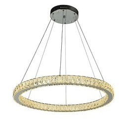 Ściemnialna lampa wisząca w kształcie pierścienia sufitowego, nowoczesny żyrandol, oświetlenie wewnętrzne ze zdalnym sterowaniem