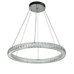 Ściemnialna lampa wisząca w kształcie pierścienia sufitowego, nowoczesny żyrandol, oświetlenie wewnętrzne ze zdalnym sterowaniem