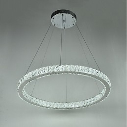 Ściemnialna lampa wisząca w kształcie pierścienia sufitowego, nowoczesny żyrandol, oświetlenie wewnętrzne ze zdalnym sterowaniem