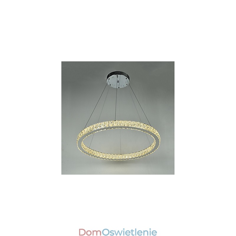 Ściemnialna lampa wisząca w kształcie pierścienia sufitowego, nowoczesny żyrandol, oświetlenie wewnętrzne ze zdalnym sterowaniem