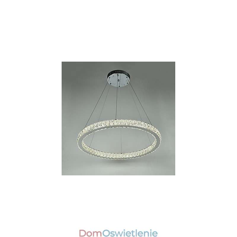 Ściemnialna lampa wisząca w kształcie pierścienia sufitowego, nowoczesny żyrandol, oświetlenie wewnętrzne ze zdalnym sterowaniem