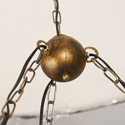 Rustykalny domek Vintage Retro Country Globe Malowanie Funkcja dla Projektantów Stylu Mini Metalowy Żyrandol