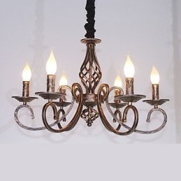 Retro Prosta Lampa Miedziana Lampa Świeca