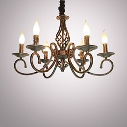 Retro Prosta Lampa Miedziana Lampa Świeca