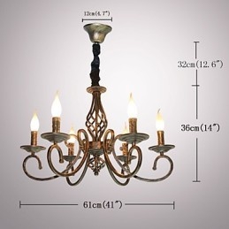 Retro Prosta Lampa Miedziana Lampa Świeca