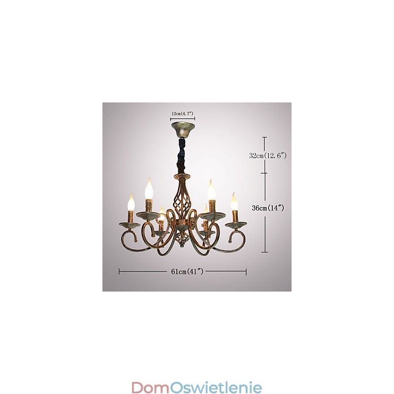 Retro Prosta Lampa Miedziana Lampa Świeca