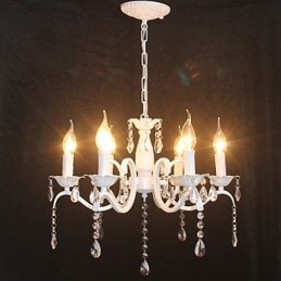 Żyrandol Nowoczesny Kryształ Mini Świeca Styl Żelazna Lampa Lampy