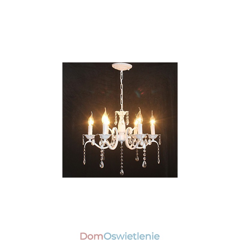 Żyrandol Nowoczesny Kryształ Mini Świeca Styl Żelazna Lampa Lampy
