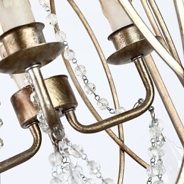 Cztery światła Vintage Metal Amercian Industrial Loft Malowanie Kolor Europejski Żyrandol Lampa Dekoracja Wnętrz Lampa Wisząca