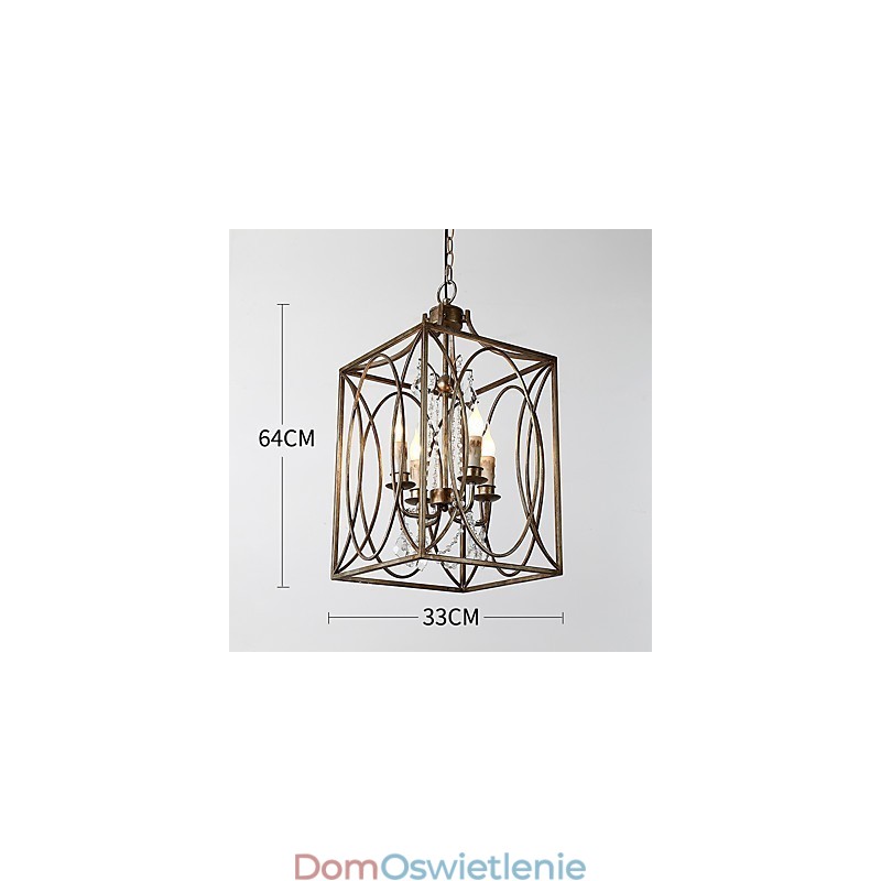 Cztery światła Vintage Metal Amercian Industrial Loft Malowanie Kolor Europejski Żyrandol Lampa Dekoracja Wnętrz Lampa Wisząca