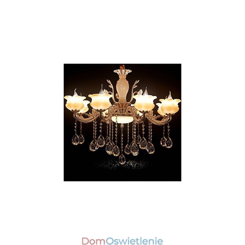 Lampa wisząca z kryształu jadeitu