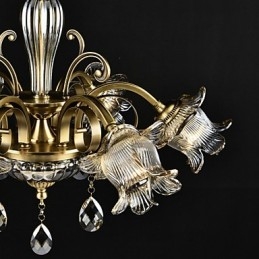 Rustykalne malowanie domku dla projektantów Metalowe sklepy wewnętrzne 2 żarówki żyrandol