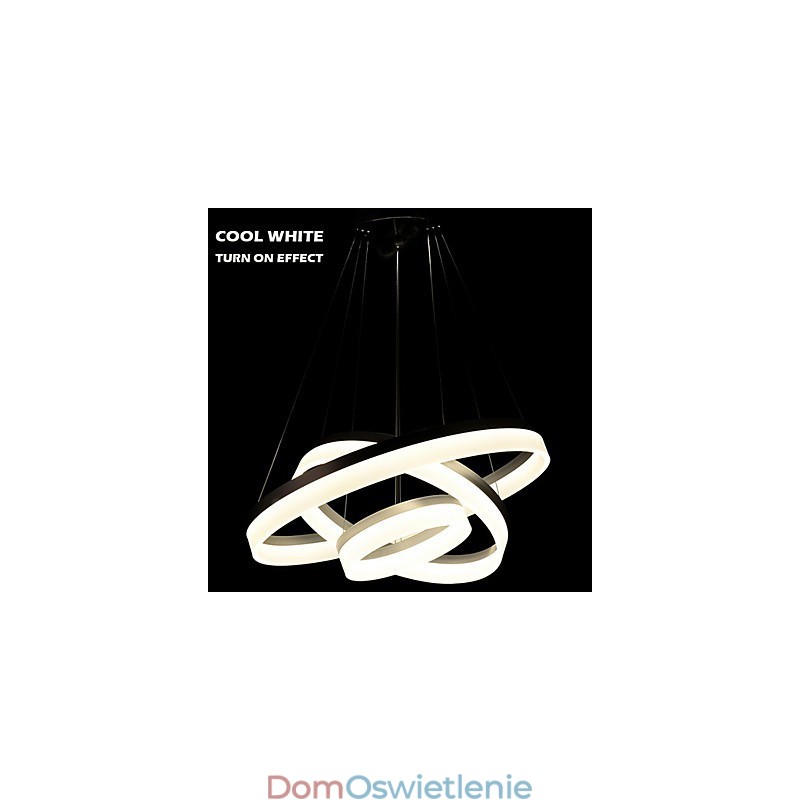 Okrągłe żyrandole, oświetlenie, nowoczesne lampy akrylowe, luksusowe, trzypierścieniowe, sufitowe oprawy oświetleniowe