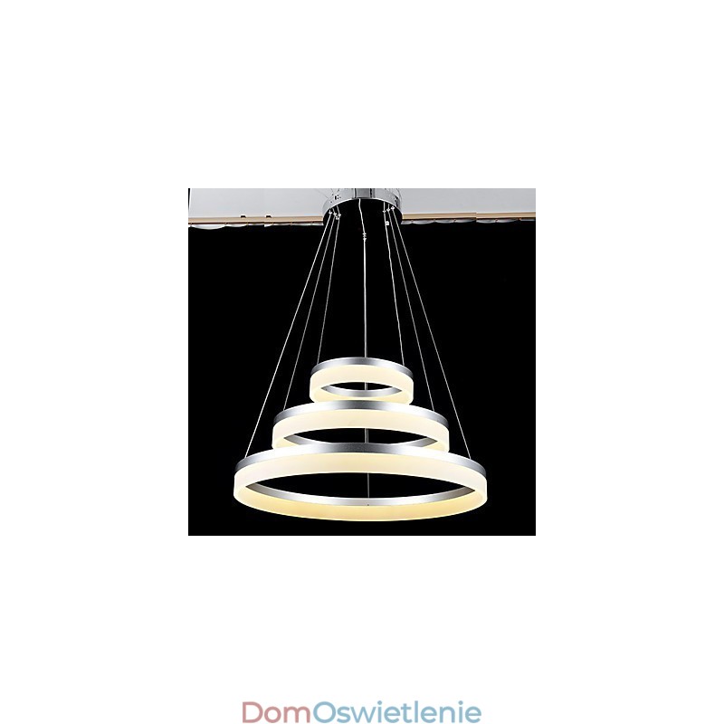 Okrągłe żyrandole, oświetlenie, nowoczesne lampy akrylowe, luksusowe, trzypierścieniowe, sufitowe oprawy oświetleniowe