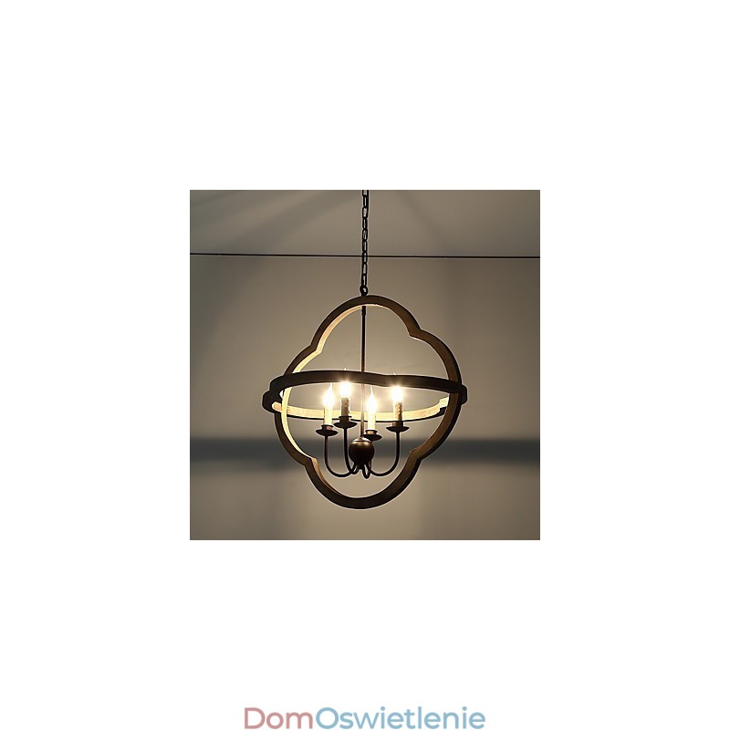 Vintage Metal Amercian Industrial Loft Malowanie Kolor Drewniana Lampa Żyrandol Lampa Wisząca Dekoracja Wnętrz