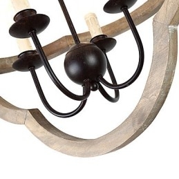 Vintage Metal Amercian Industrial Loft Malowanie Kolor Drewniana Lampa Żyrandol Lampa Wisząca Dekoracja Wnętrz