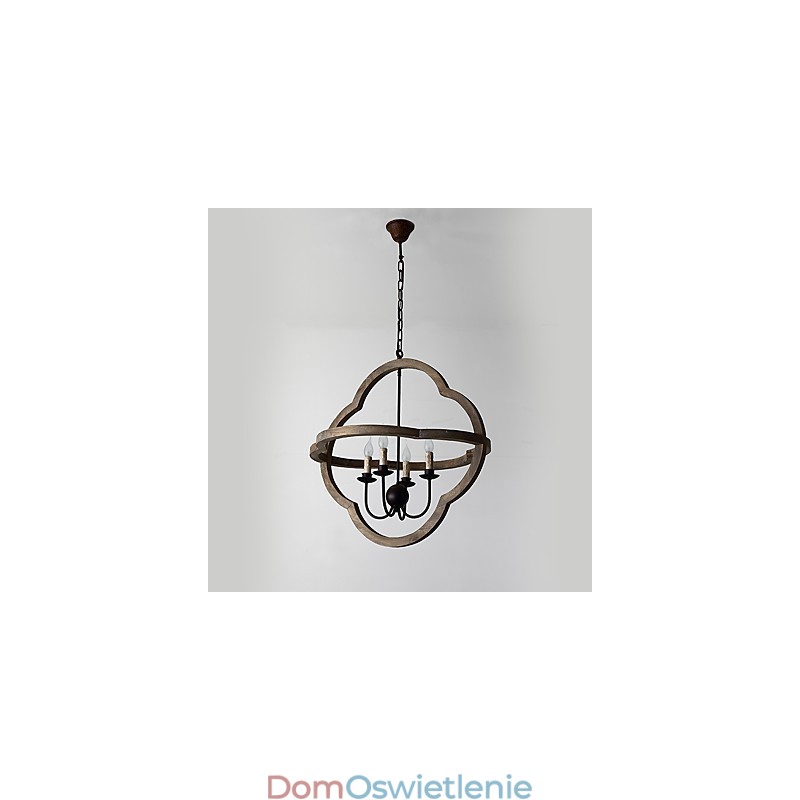 Vintage Metal Amercian Industrial Loft Malowanie Kolor Drewniana Lampa Żyrandol Lampa Wisząca Dekoracja Wnętrz