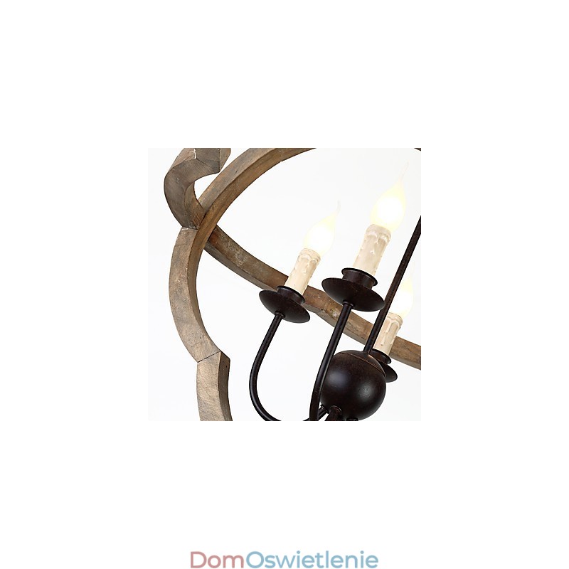 Vintage Metal Amercian Industrial Loft Malowanie Kolor Drewniana Lampa Żyrandol Lampa Wisząca Dekoracja Wnętrz