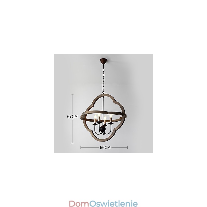 Vintage Metal Amercian Industrial Loft Malowanie Kolor Drewniana Lampa Żyrandol Lampa Wisząca Dekoracja Wnętrz