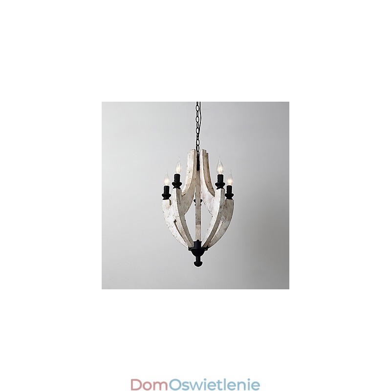 W stylu vintage malarstwo cecha miniaturowy styl drewno bambus żyrandol lampa dekoracyjna lampa wisząca