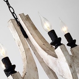 W stylu vintage malarstwo cecha miniaturowy styl drewno bambus żyrandol lampa dekoracyjna lampa wisząca