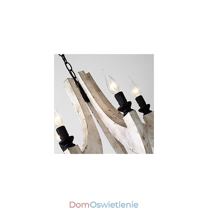 W stylu vintage malarstwo cecha miniaturowy styl drewno bambus żyrandol lampa dekoracyjna lampa wisząca