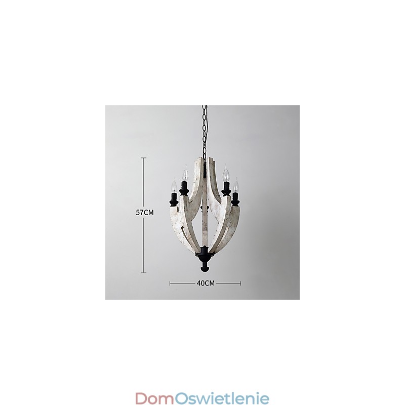 W stylu vintage malarstwo cecha miniaturowy styl drewno bambus żyrandol lampa dekoracyjna lampa wisząca